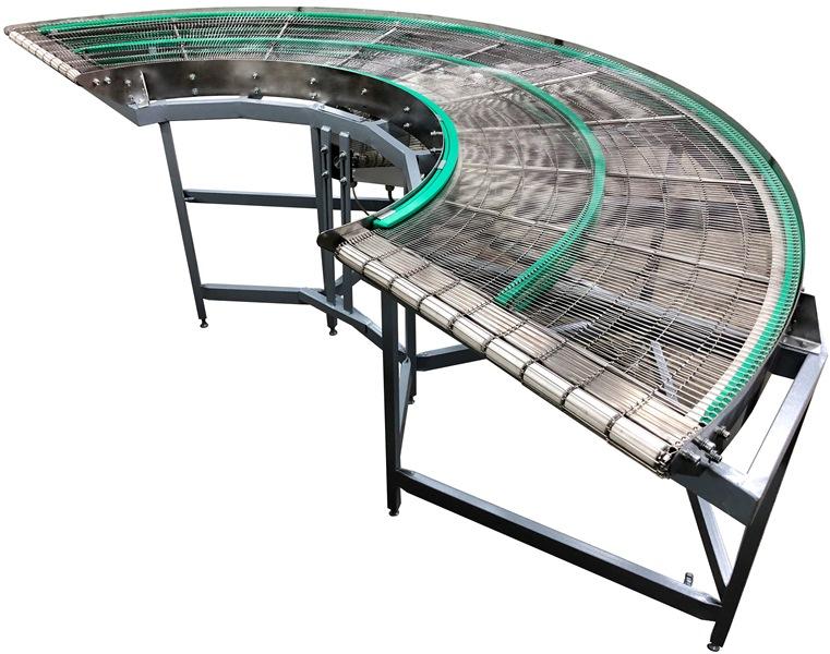 Поворотный сетчатый рольганг